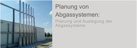 Planung von Abgassystemen: Planung und Auslegung der Abgassysteme
